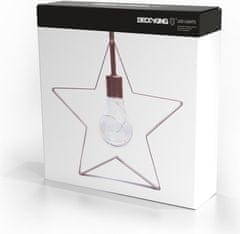 DecoKing Vánoční LED lampa STAR červená