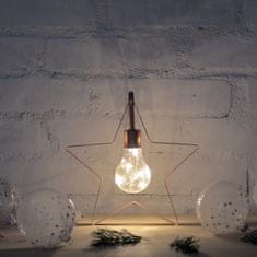 DecoKing Vánoční LED lampa STAR červená