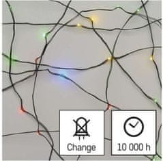 Emos Vánoční LED řetěz Nanos zelený s časovačem 4 m barevné světlo