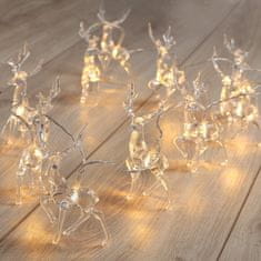 DecoKing Vánoční LED světýlka REINDEERS teplá bílá