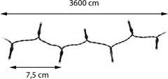 Dekorstyle Vánoční světelný LED řetěz Decor 36 m studená bílá