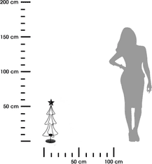 Dekorstyle Vánoční svícen STROMEČEK 55 cm černý