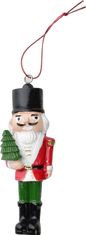 Vánoční závěsná figurka SANTA LILA 10,5 cm vícebarevná