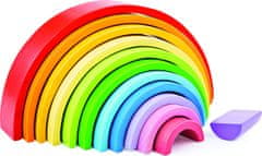 Bigjigs Toys Velká dřevěná skládací duha RAINBOW