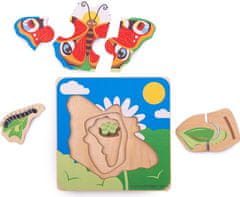 Bigjigs Toys Vkládací puzzle s motýlem HERBA