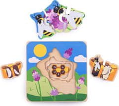 Bigjigs Toys Vkládací puzzle včela HERBA