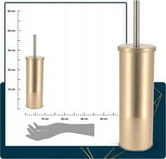 Dekorstyle WC kartáč v nádobě Andres zlatý