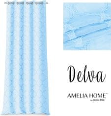 AmeliaHome Záclona Delva II světle modrá, velikost 140x250