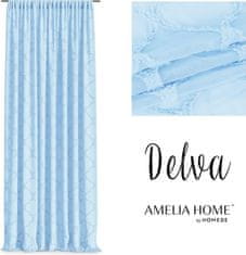 AmeliaHome Záclona Delva III světle modrá, velikost 140x250