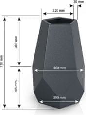Monumo Zahradní květináč BARI 71 cm antracitový
