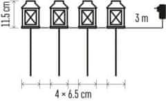 Emos Zapichovací LED lucerny Lant 4 ks studená bílá