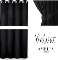 AmeliaHome Závěs Amelia Home Velvet černý, velikost 140x245