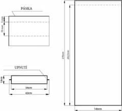 AmeliaHome Závěs Blackout I 140x270 cm bílý, velikost 140x270