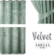 AmeliaHome Závěs Velvet 140x245 cm mátový, velikost 140x245