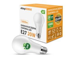 Berge LED žárovka - E27 - A80 - 20W - 1800Lm - neutrální bílá