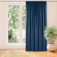 HOMEDE Závěs Vila s klasickým tunelem indigo, velikost 135x300