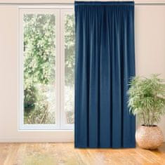 HOMEDE Závěs Vila s tunelem a nařasením indigo, velikost 200x245