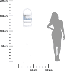 Dekorstyle Závěsná koupelnová polička HLAZ 62 cm bílá