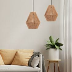 Tutumi Závěsná lampa La Belle Boho I černá/hnědá