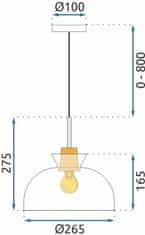 Tutumi Závěsná lampa La Belle XXV černá/hnědá