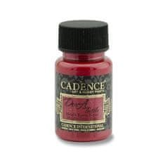 Cadence Metalická barva na textil Dora Textile - červená / 50 ml