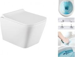 Mexen Závěsný WC set TEO 34,5 cm s prkénkem slow SLIM bílý lesk