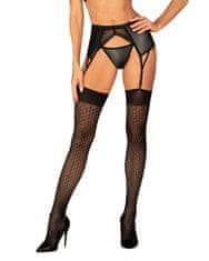 Obsessive Půvabné punčochy S824 stockings - Obsessive černá S/M/L