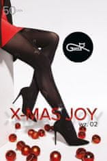 Gatta Dámské punčochové kalhoty Gatta X-Mas Joy wz.02 50 den 2-4 nero 3-M