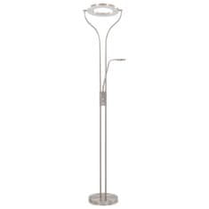 Vidaxl Stojací lampa 18 W stříbrná 180 cm stmívatelná