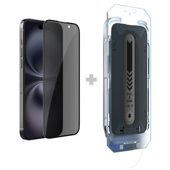 Nillkin Tvrzené sklo 0.25mm Guardian 2.5D pro Apple iPhone 16 Black (s aplikátorem)