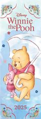 CurePink Oficiální nástěnný kalendář 2025 Winnie The Pooh|Medvídek Pú (14,4 x 42 cm)