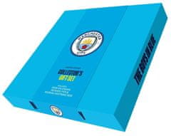 CurePink Oficiální dárkový set FC Manchester City: Kalendář - diář - propiska (31,4 x 31,4 x 4,1 cm)