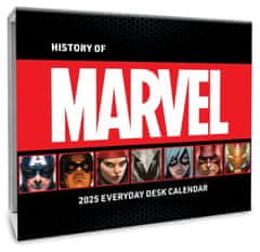 CurePink Oficiální stolní trhací kalendář 2025 Marvel: Classics Comics (15 x 13 x 4 cm)