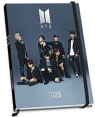 CurePink Diář 2025 BTS: Bangtan Boys (A5 15 x 21,5 x 1,5 cm)