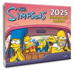 CurePink Oficiální stolní trhací kalendář 2025: The Simpsons (15 x 13 x 4 cm)