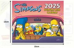 CurePink Oficiální stolní trhací kalendář 2025: The Simpsons (15 x 13 x 4 cm)