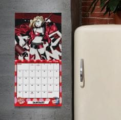 CurePink Oficiální nástěnný kalendář 2025 DC Comics: Harley Quinn s plakátem (SQ 30,5 x 30,5|61 cm)