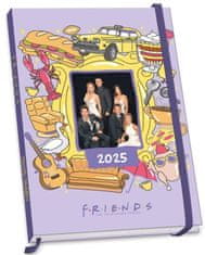 CurePink Diář 2025 Friends|Přátelé: Citáty (A5 15 x 21,5 x 1,5 cm)