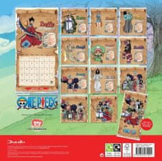 CurePink Oficiální nástěnný kalendář 2025 s plakátem: One Piece (SQ 30,5 x 30,5|61 cm)