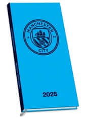 CurePink Slim diář 2025 FC Manchester City (8,3 x 16,5 cm)