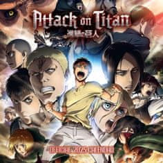 CurePink Oficiální nástěnný kalendář 2025: Attack On Titan - s plakátem (SQ 30,5 x 30,5|61 cm)