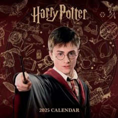 CurePink Oficiální nástěnný kalendář 2025 Harry Potter s plakátem (SQ 30,5 x 30,5|61 cm)