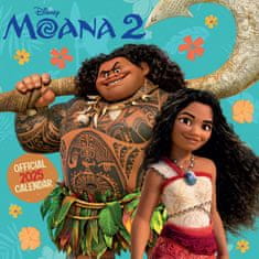 CurePink Oficiální sběratelský nástěnný kalendář 2025 Disney: Moana 2 (30,5 x 30,5 cm)