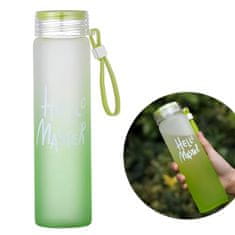 LIVEFY skleněná láhev Glassy 400ml, zelená