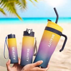 LIVEFY 3in1 Set láhve na vodu a sklenici Sunrise, ombre