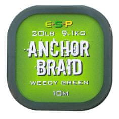 E.S.P ESP návazcová šňůrka Anchor Braid Weedy Green 20lb, 10 m