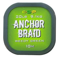 E.S.P ESP návazcová šňůrka Anchor Braid Weedy Green 20lb, 10 m