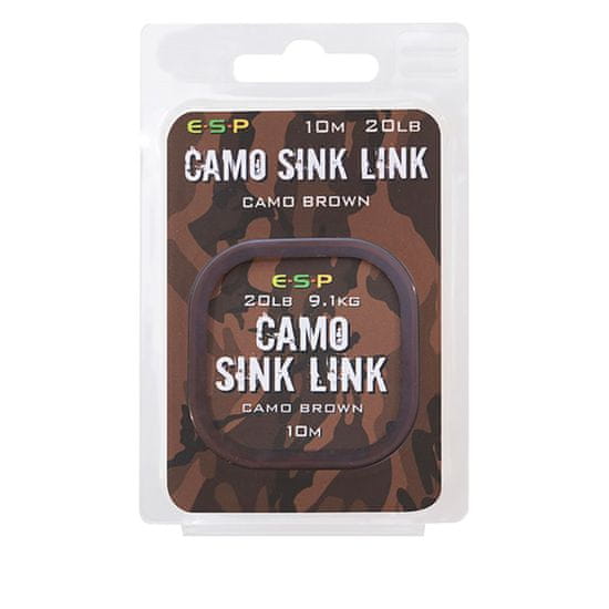 E.S.P ESP návazcová šňůrka Camo Sink Link Brown 20lb 10m