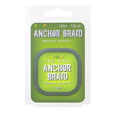 E.S.P ESP návazcová šňůrka Anchor Braid Weedy Green 15lb, 10 m