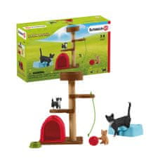 Schleich Farm World 42501 Škrábací kočičí strom s koťaty